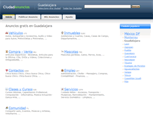 Tablet Screenshot of guadalajara.ciudadanuncios.com.mx