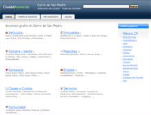 Tablet Screenshot of cerrodesanpedro.ciudadanuncios.com.mx