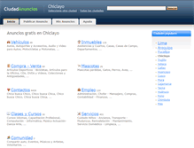Tablet Screenshot of chiclayo.ciudadanuncios.pe
