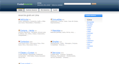 Desktop Screenshot of lima.ciudadanuncios.pe