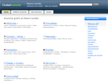 Tablet Screenshot of nuevolaredo.ciudadanuncios.com.mx