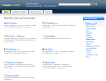 Tablet Screenshot of cuernavaca.ciudadanuncios.com.mx