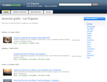 Tablet Screenshot of losorganos.ciudadanuncios.pe