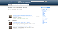 Desktop Screenshot of delicias.ciudadanuncios.com.mx